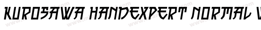 Kurosawa HandExpert Normal W05字体转换